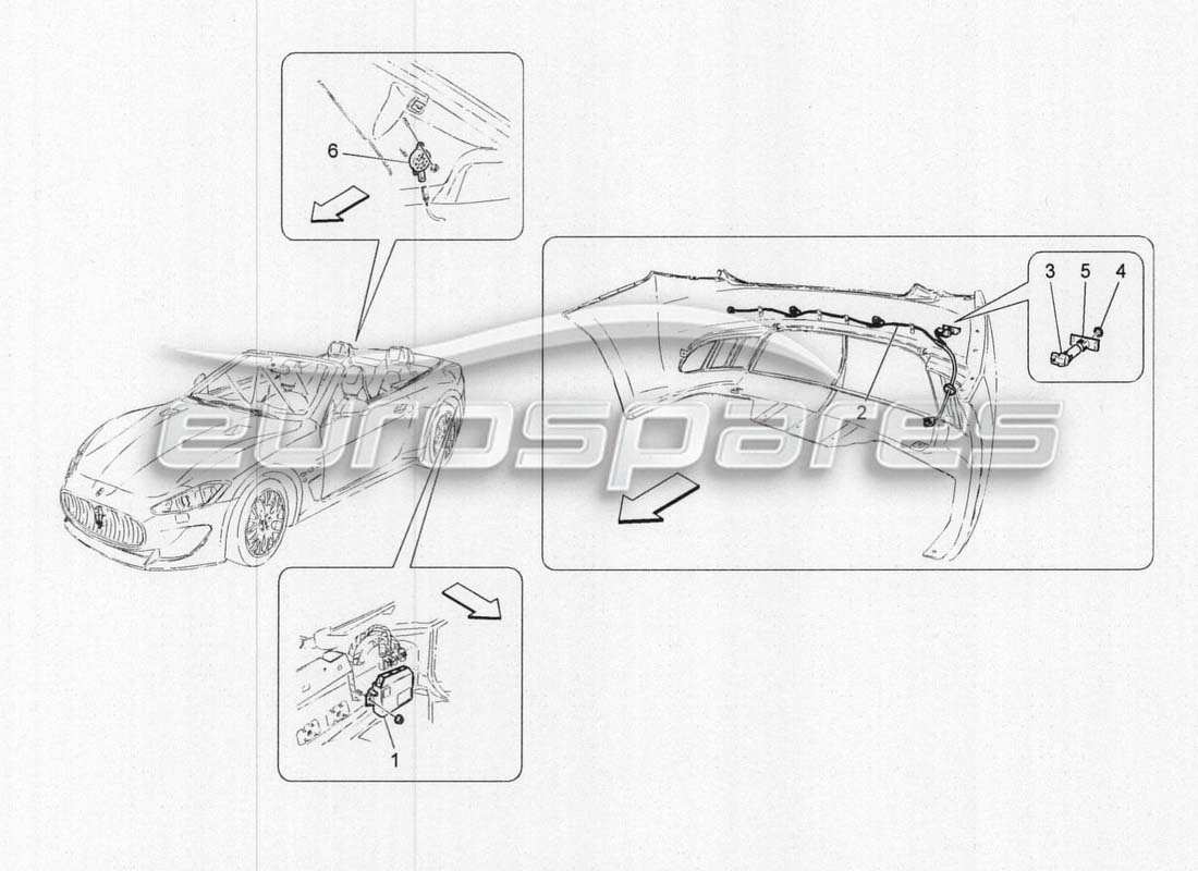 maserati grancabrio mc centenario diagrama de piezas de los sensores de estacionamiento