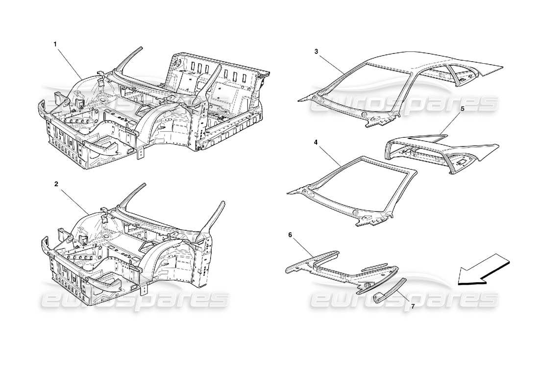 ferrari 355 (2.7 motronic) body - units diagrama de piezas