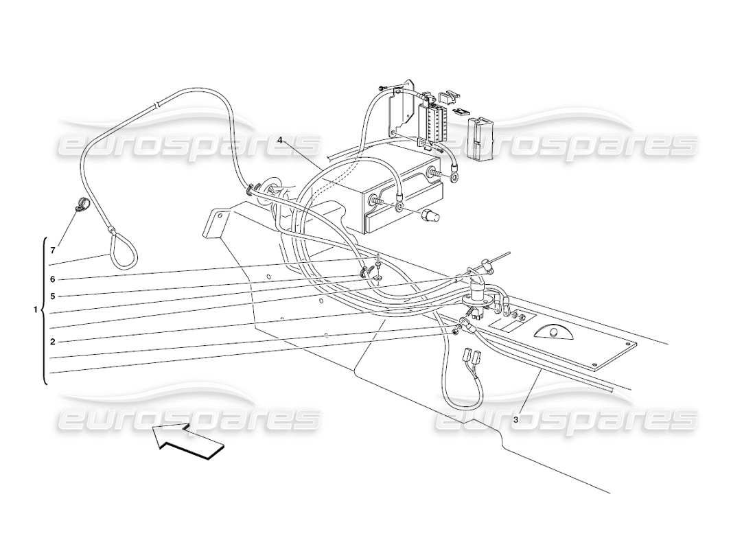 ferrari 430 challenge (2006) diagrama de piezas de corte de batería