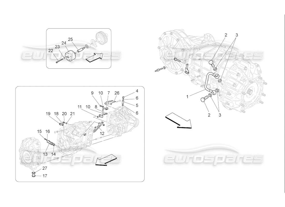 maserati qtp. (2006) 4.2 f1 diagrama de piezas de lubricación y refrigeración del aceite de la caja de cambios