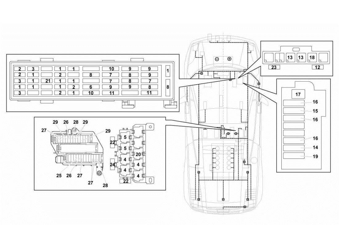 lamborghini gallardo sts ii sc sistema eléctrico diagrama de piezas