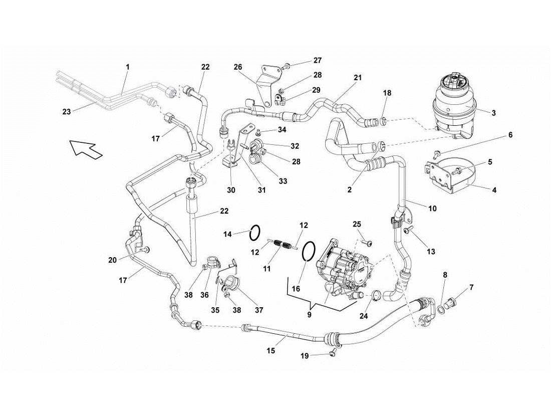 lamborghini gallardo lp560-4s update dirección asistida diagrama de piezas