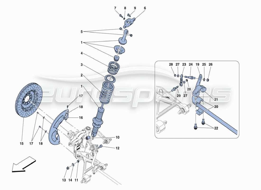 diagrama de pieza que contiene el número de pieza 340550