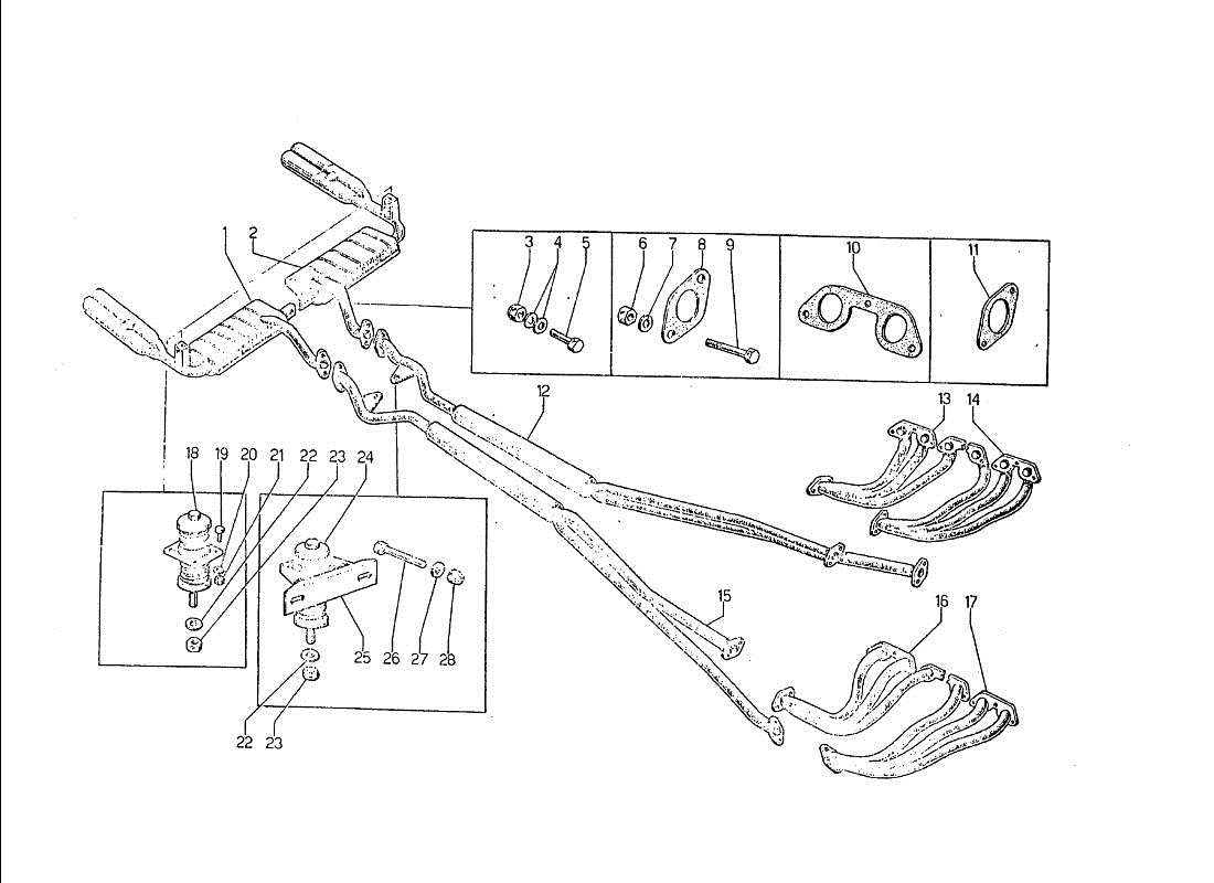 un diagrama de piezas del catálogo de piezas lamborghini jarama