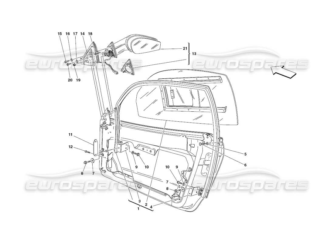 un diagrama de piezas del catálogo de piezas ferrari 430 challenge (2006)