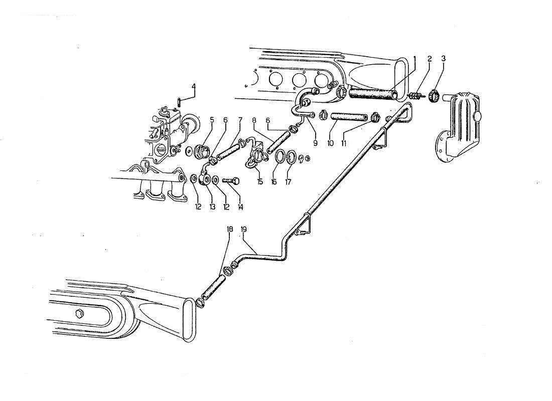 un diagrama de piezas del catálogo de piezas lamborghini jarama