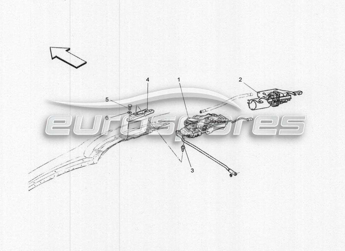 maserati grancabrio mc centenario sistema eléctrico: cierre y microinterruptores. diagrama de piezas