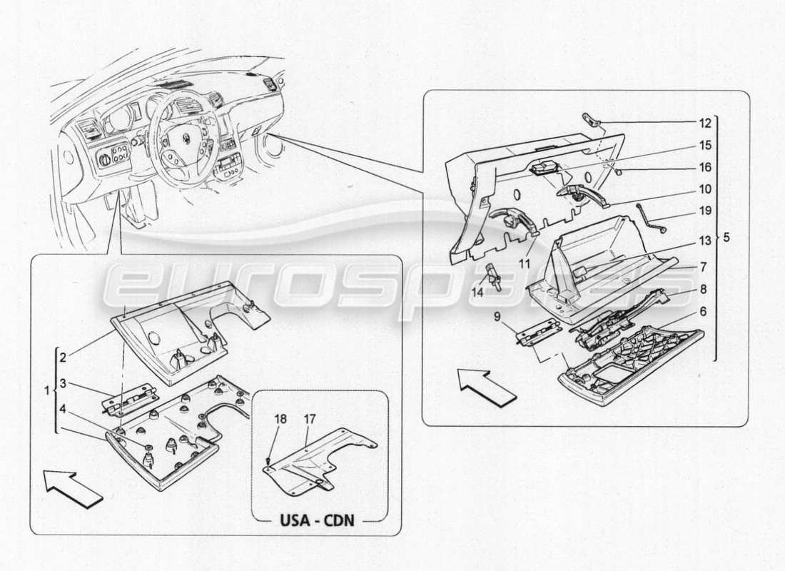 maserati granturismo special edition guanteras diagrama de piezas