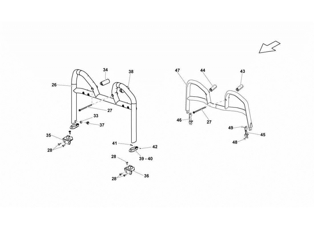 lamborghini gallardo sts ii sc barra antivuelco diagrama de piezas