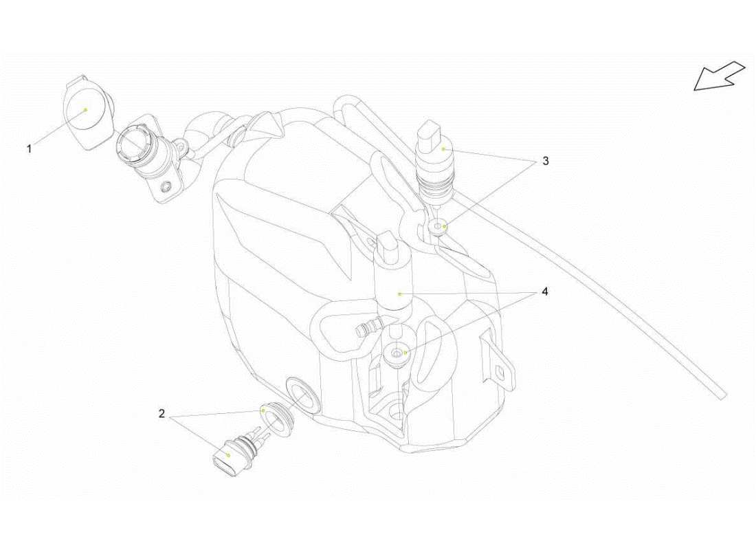 lamborghini gallardo sts ii sc conjunto de depósito de arandela diagrama de piezas