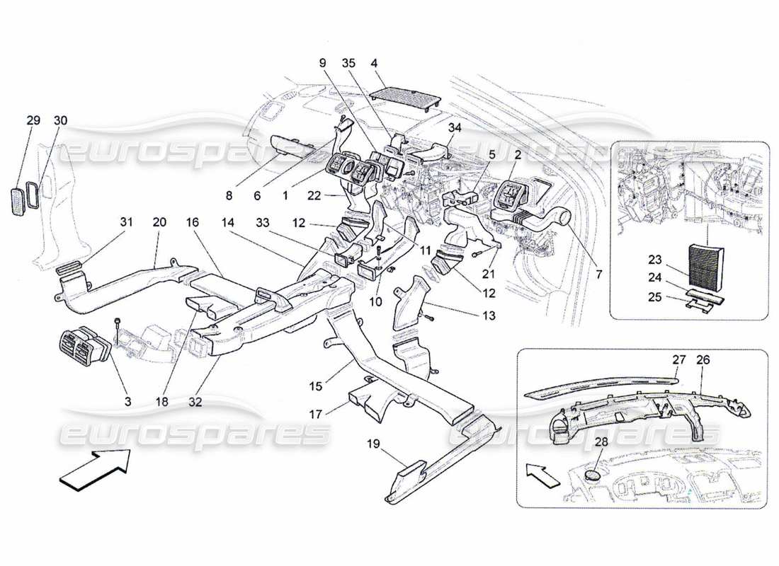 maserati qtp. (2010) 4.7 unidad a c: difusión diagrama de piezas