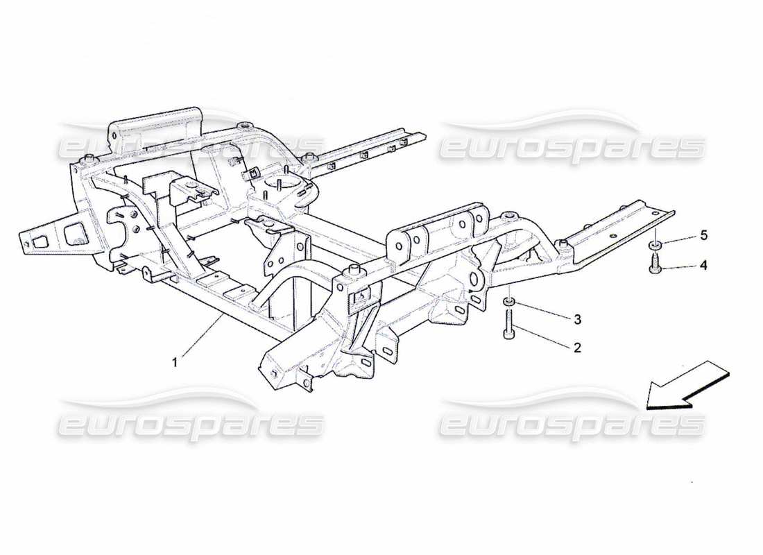 maserati qtp. (2010) 4.7 diagrama de piezas del chasis delantero