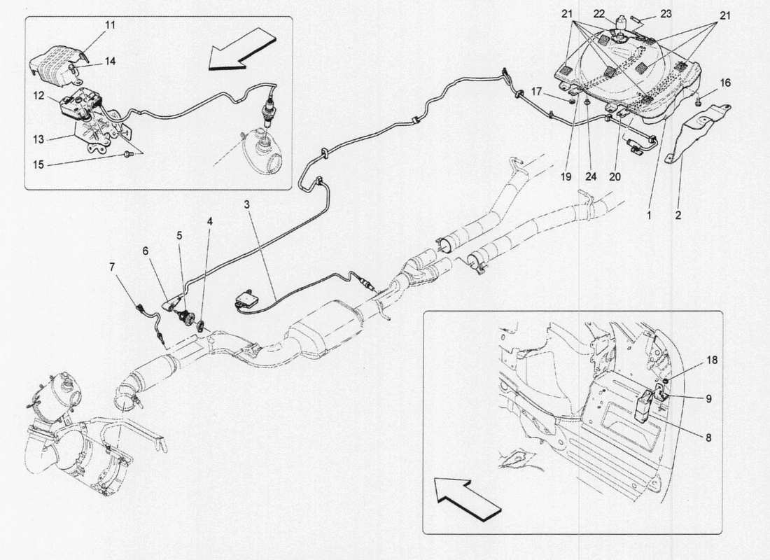 maserati qtp. v6 3.0 tds 275bhp 2017 sistema adblue diagrama de piezas