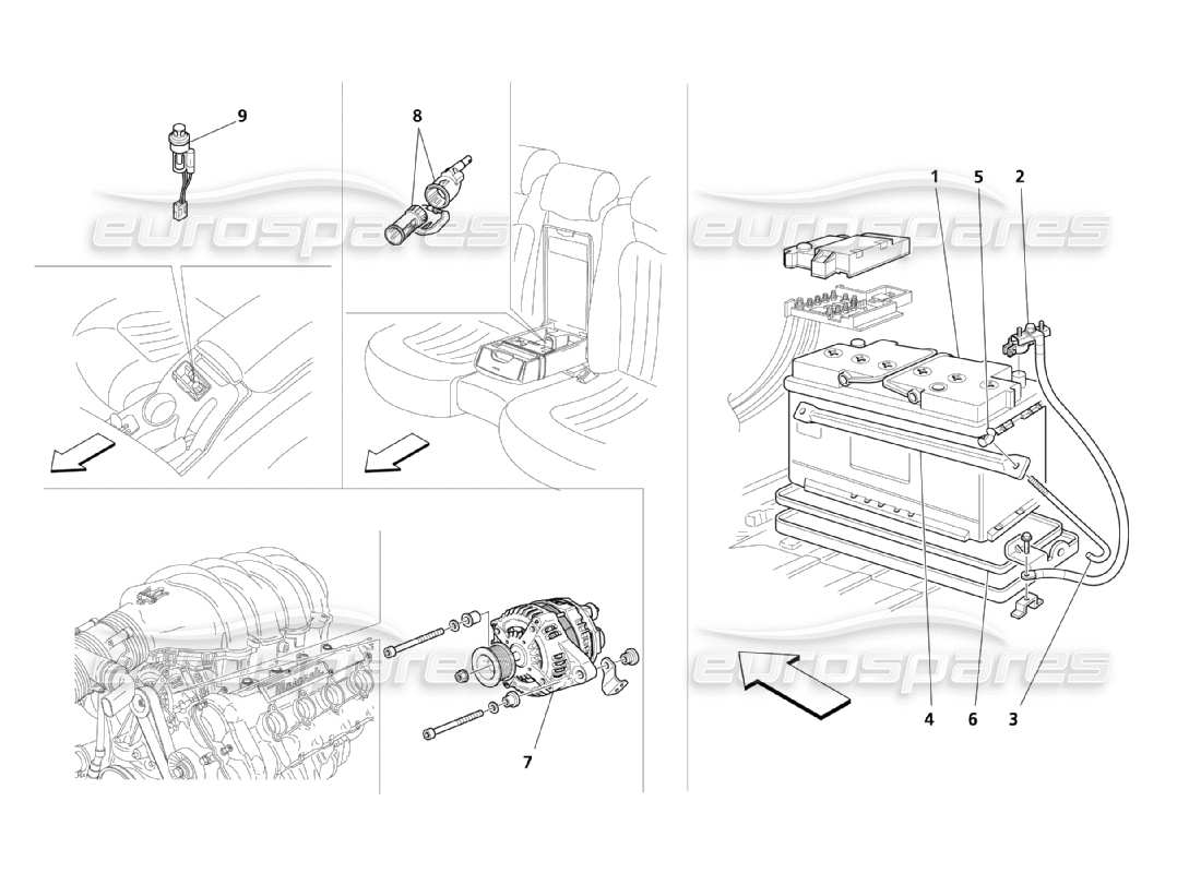 maserati qtp. (2003) 4.2 diagrama de piezas de producción y almacenamiento actual
