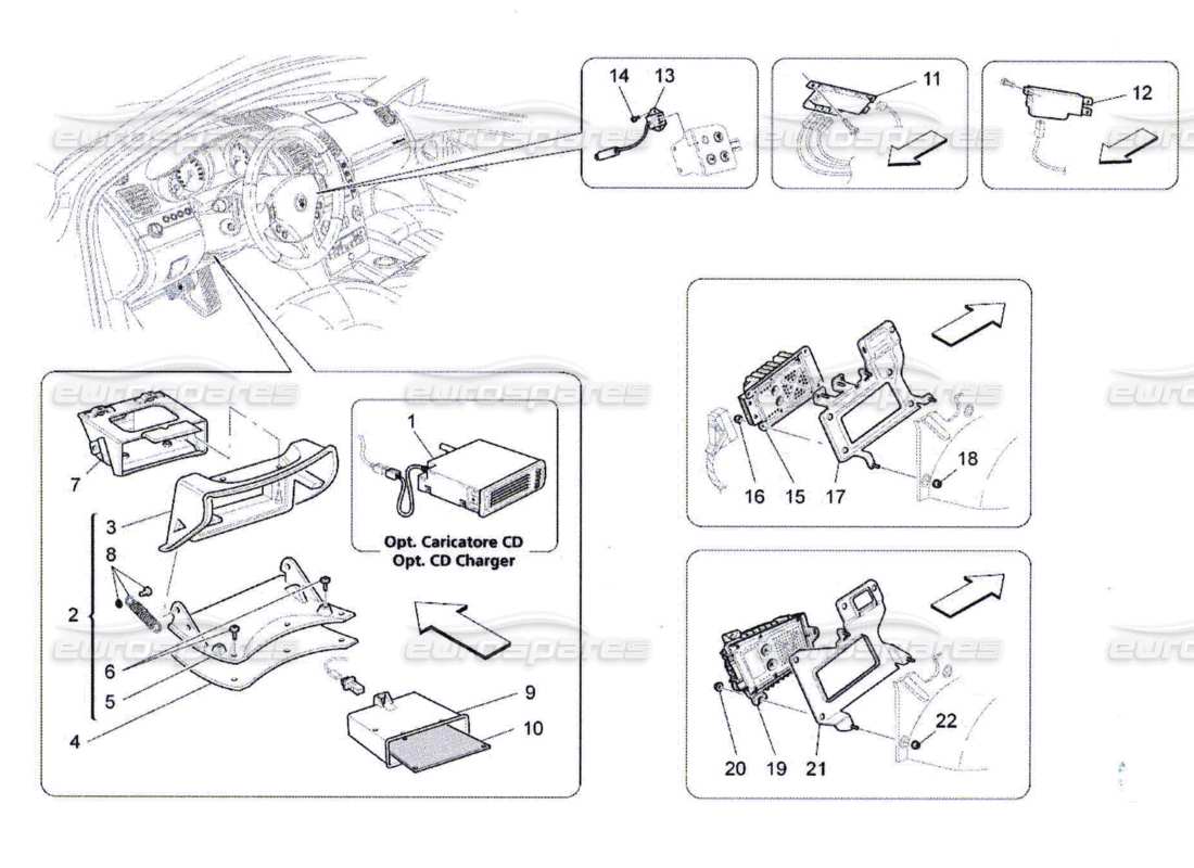 maserati qtp. (2010) 4.7 diagrama de partes del sistema it