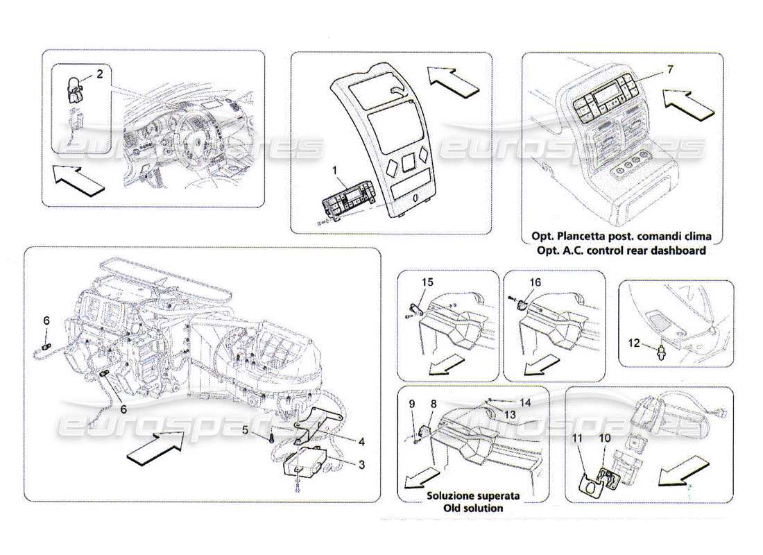 maserati qtp. (2010) 4.2 unidad a c: control electrónico diagrama de piezas