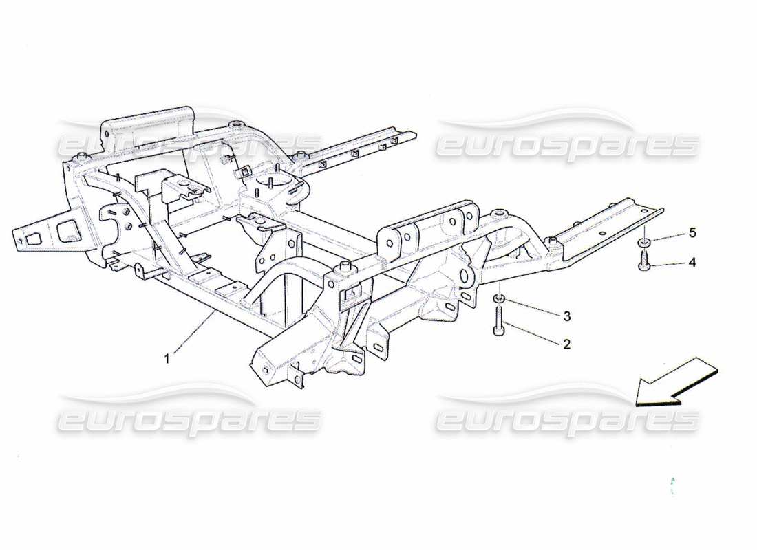 maserati qtp. (2010) 4.2 front underchassis diagrama de piezas