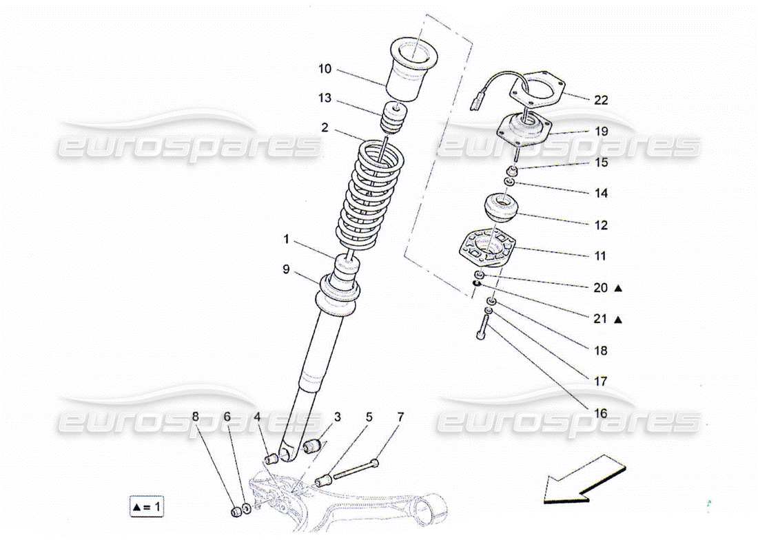 maserati qtp. (2010) 4.2 diagrama de piezas de los dispositivos amortiguadores delanteros