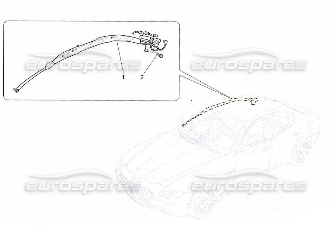 maserati qtp. (2010) 4.2 sistema de bolsa de ventana diagrama de piezas