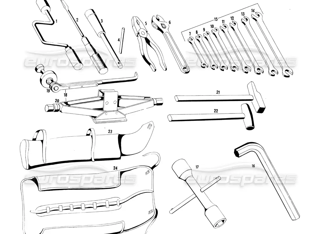 maserati ghibli 4.7 / 4.9 herramientas diagrama de piezas