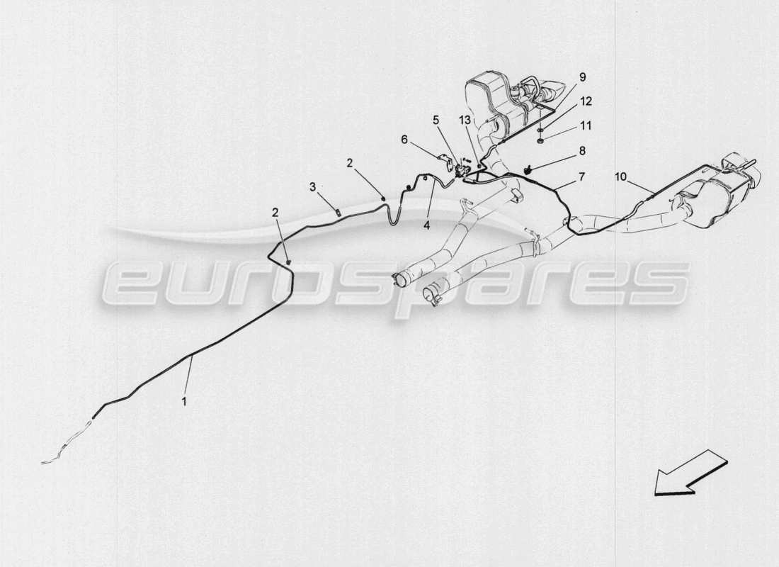 maserati qtp. v8 3.8 530bhp auto 2015 diagrama de piezas del sistema de aire adicional