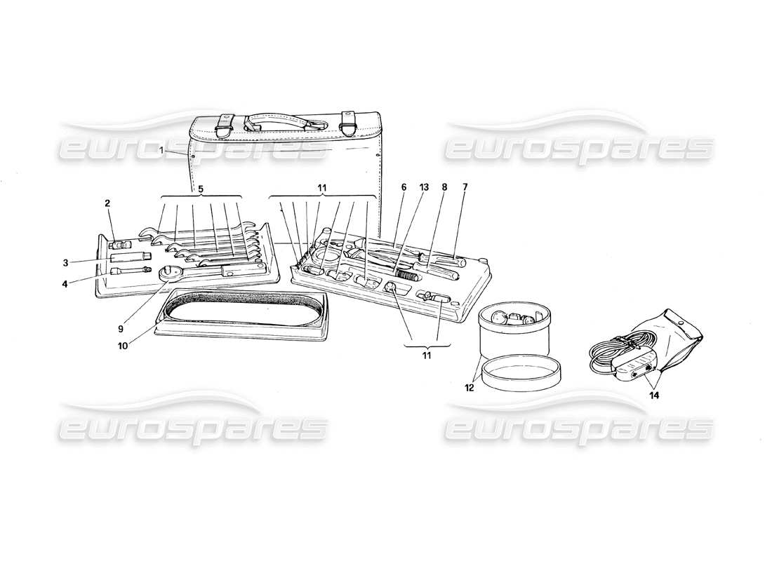 ferrari 348 (1993) tb / ts equipo - diagrama de piezas de bolsa vertical