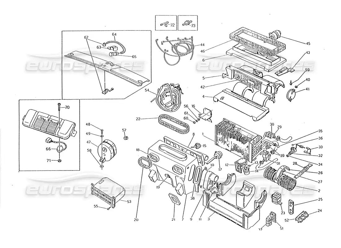 maserati 2.24v juego de aire acondicionado diagrama de piezas