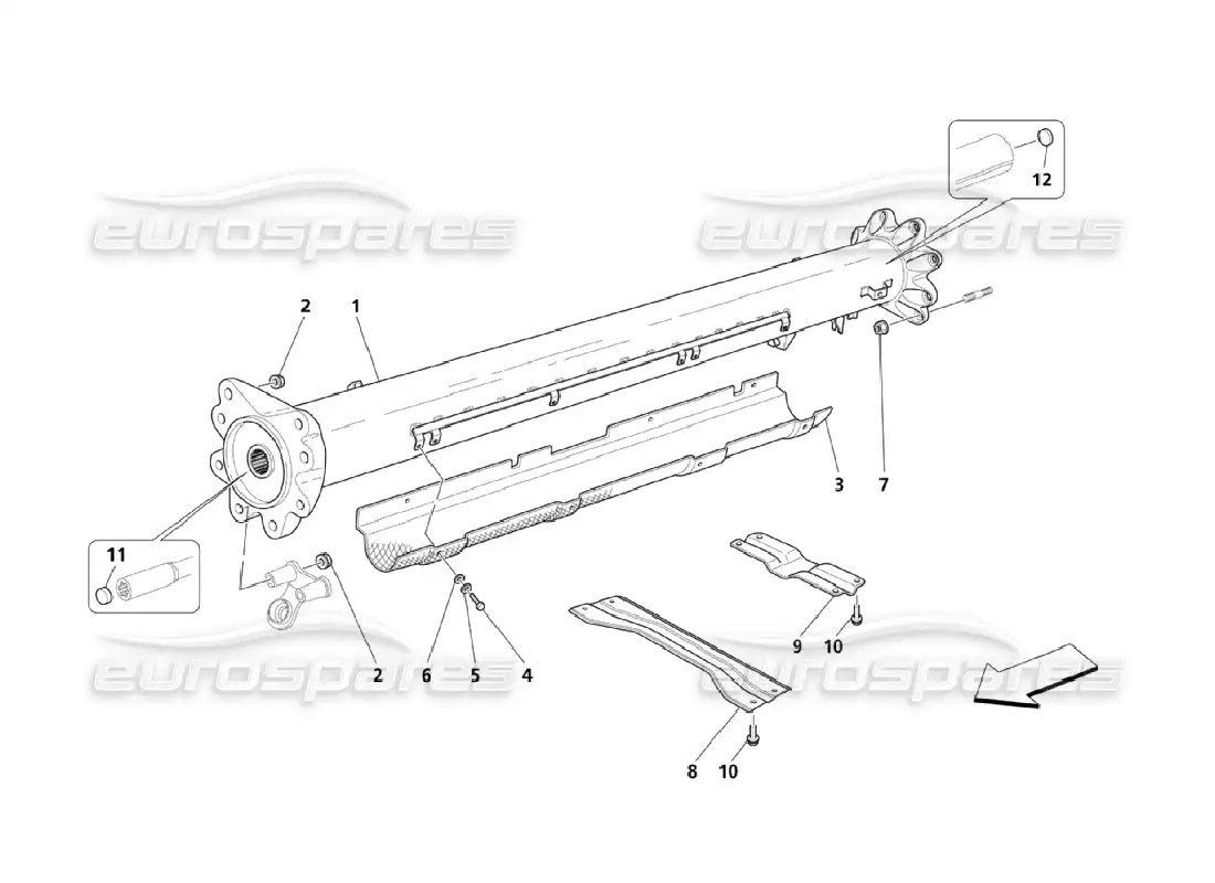 maserati qtp. (2006) 4.2 tubo de transmisión diagrama de piezas