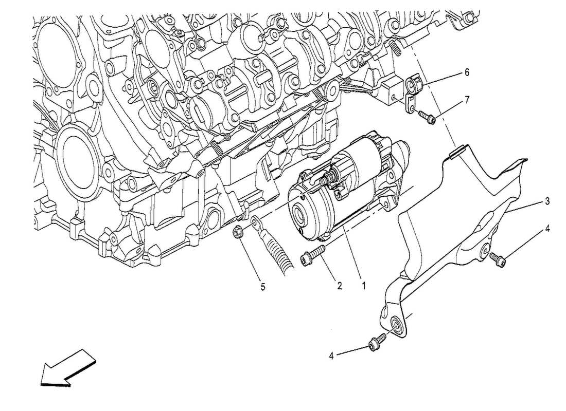 maserati qtp. v8 3.8 530bhp 2014 control electrónico: diagrama de piezas de encendido del motor