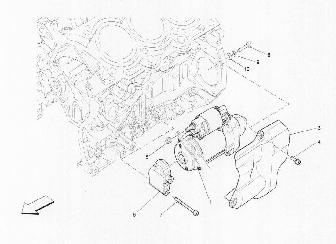 maserati qtp. v6 3.0 bt 410bhp 2015 diagrama de piezas del motor