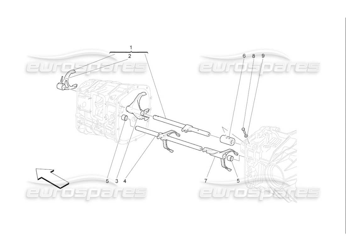 maserati qtp. (2007) 4.2 f1 diagrama de piezas de controles internos