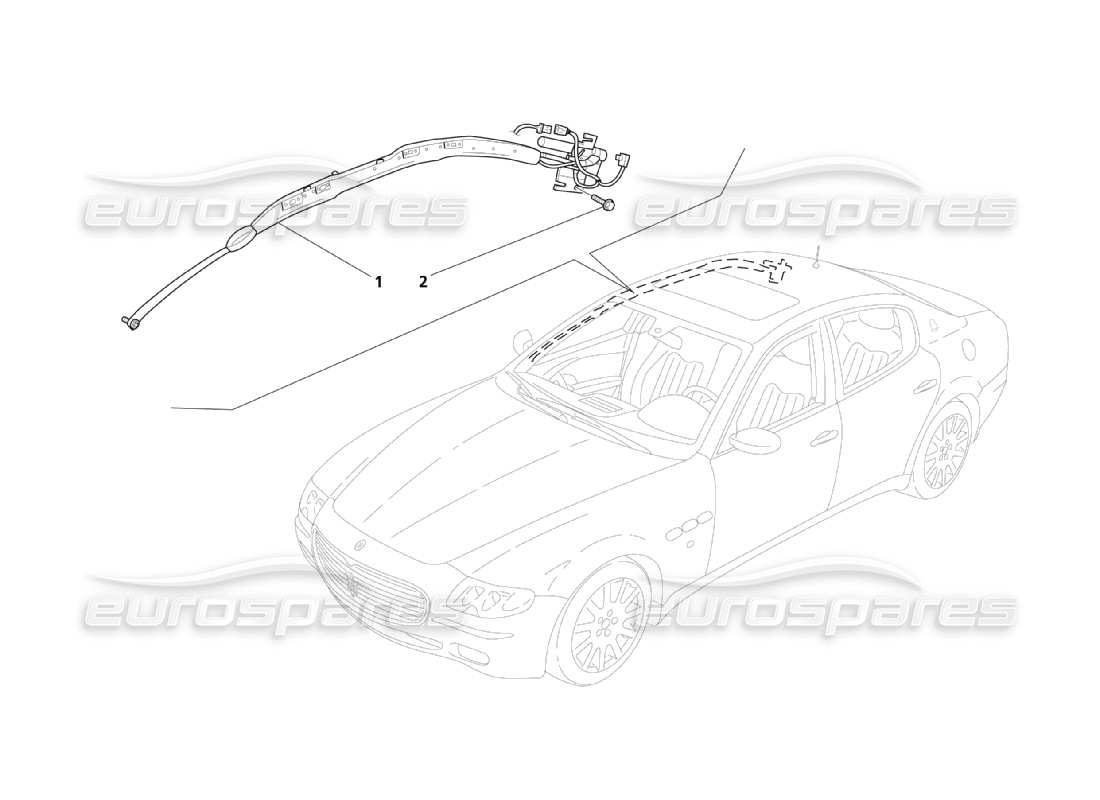 maserati qtp. (2003) 4.2 diagrama de piezas del sistema window-bag