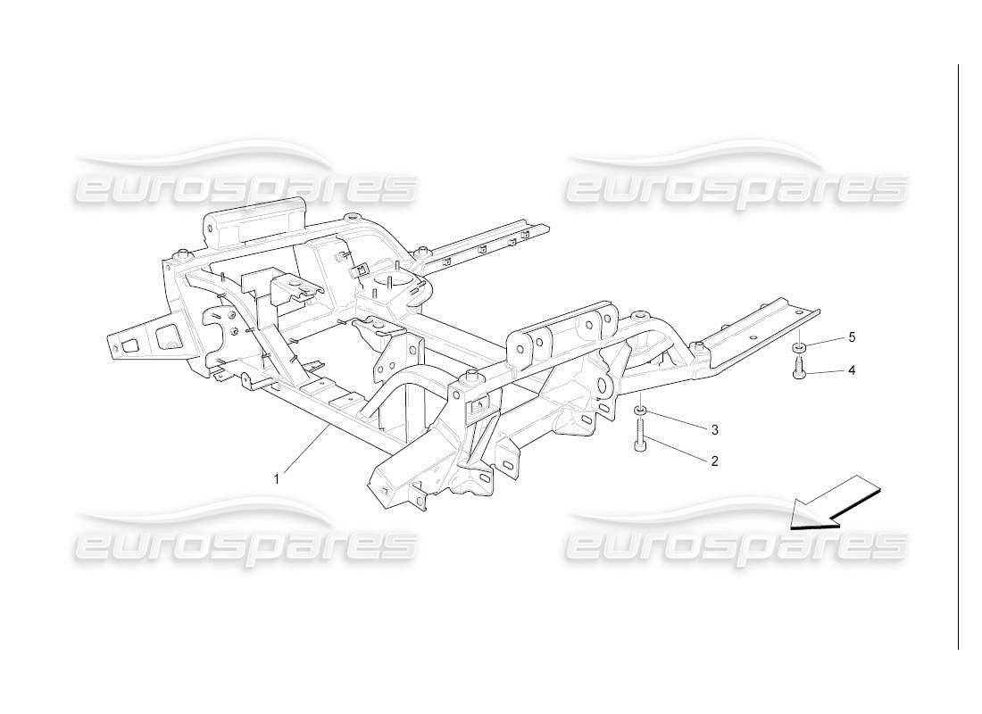 maserati qtp. (2007) 4.2 auto diagrama de piezas del chasis delantero