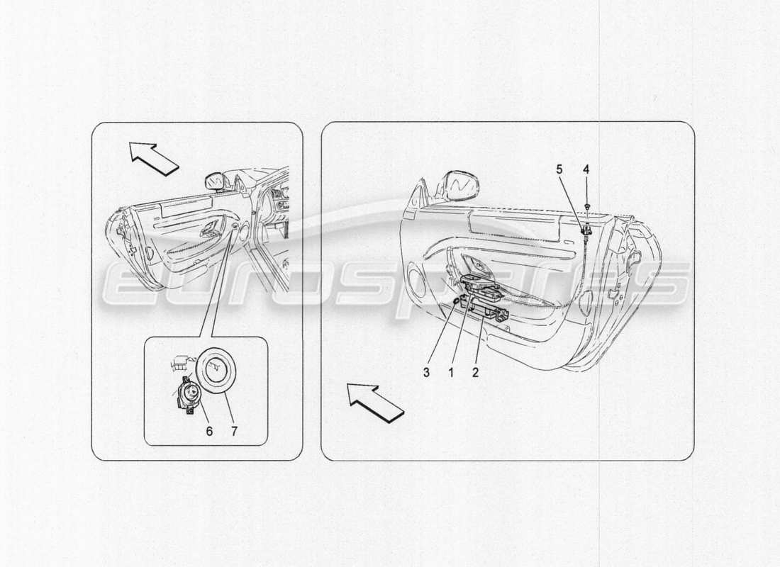 maserati granturismo special edition dispositivos de puerta diagrama de piezas