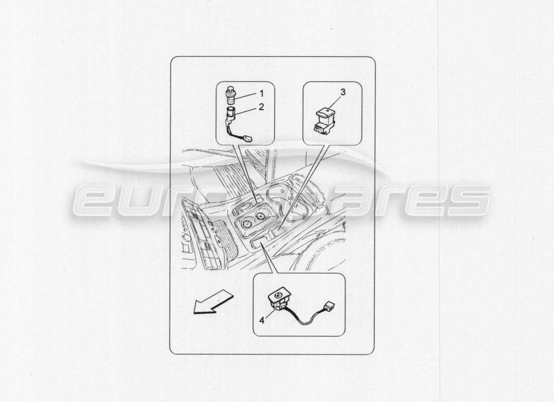 maserati granturismo special edition dispositivos de consola central diagrama de piezas
