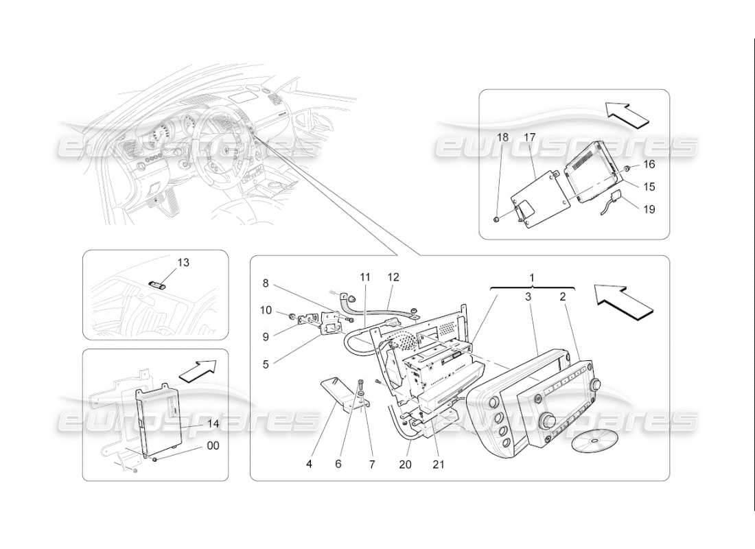 maserati qtp. (2009) 4.7 auto diagrama de partes del sistema it