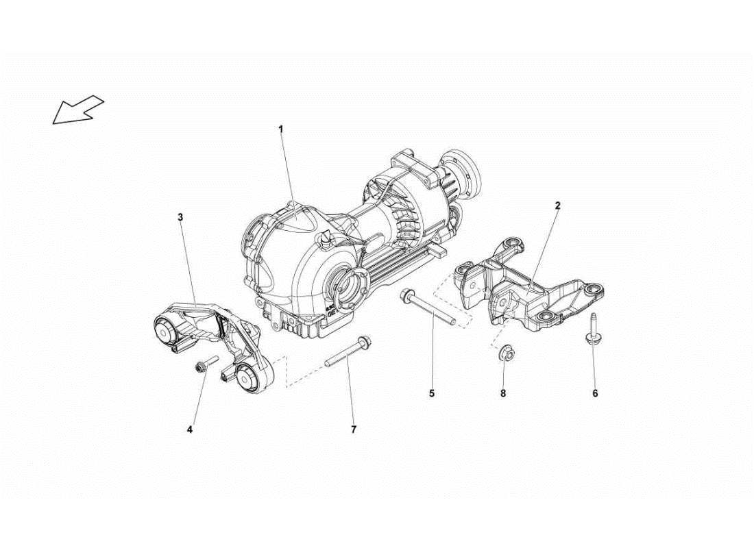 lamborghini gallardo sts ii sc conjunto diferencial delantero diagrama de piezas