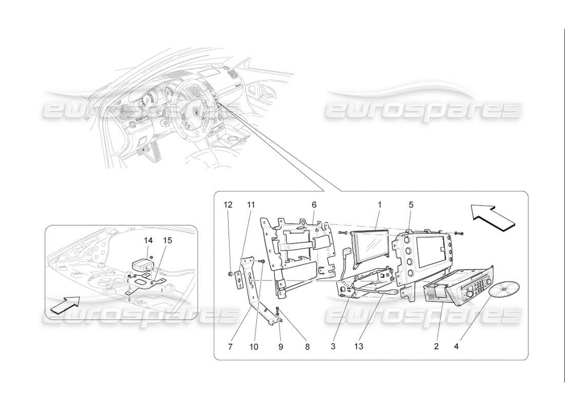 maserati qtp. (2009) 4.7 auto diagrama de partes del sistema it