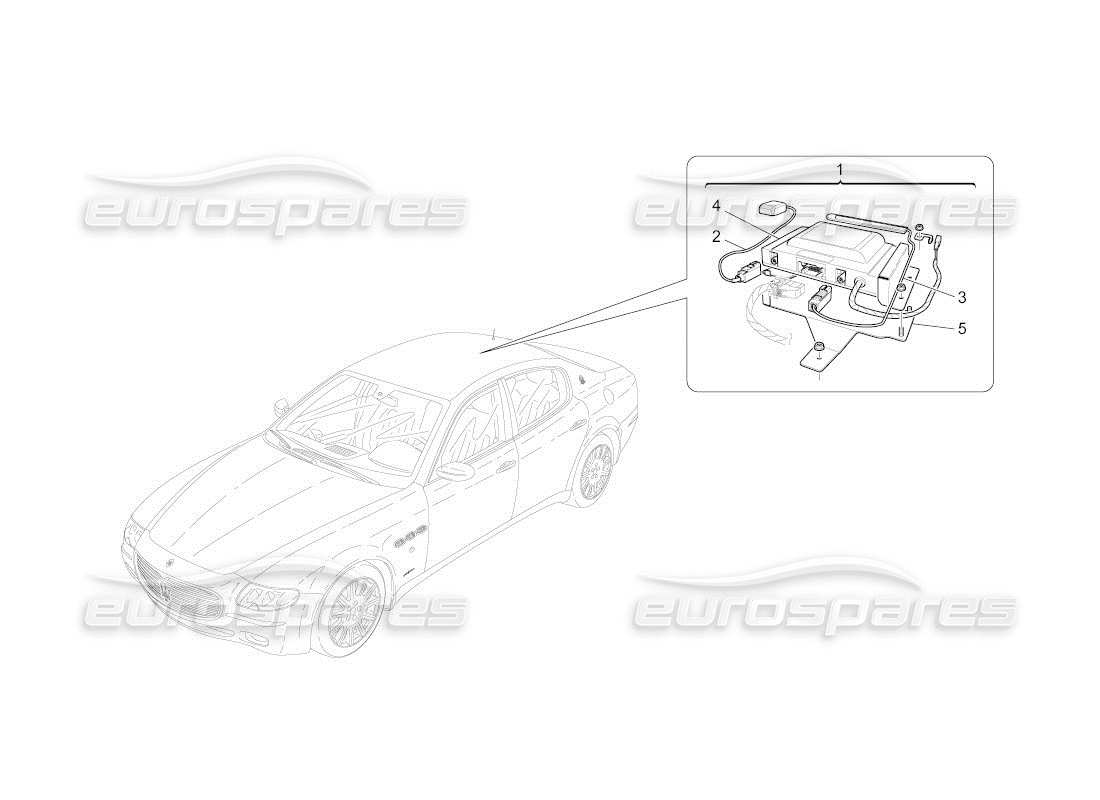 maserati qtp. (2010) 4.2 auto diagrama de piezas del sistema de alarma e inmovilizador