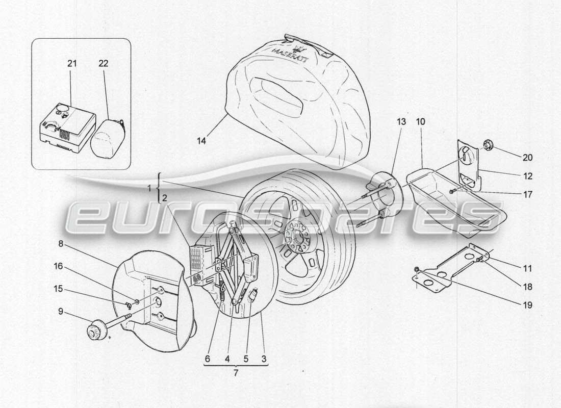maserati grancabrio mc centenario equipamiento estandar diagrama de piezas