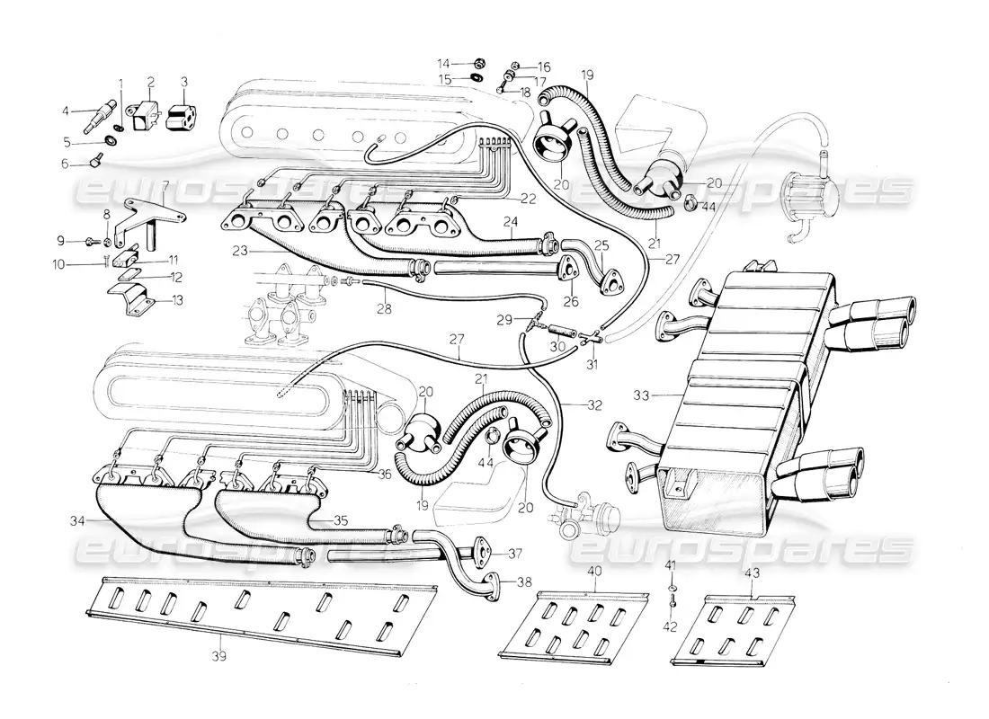 lamborghini countach 5000 s (1984) accesorios especiales (válido para suiza - enero 1984) diagrama de piezas