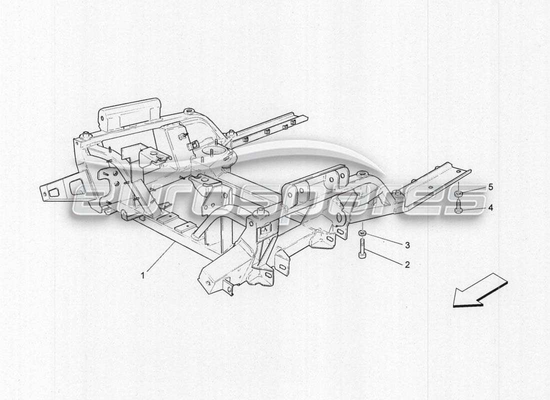 maserati grancabrio mc centenario diagrama de piezas del marco frontal