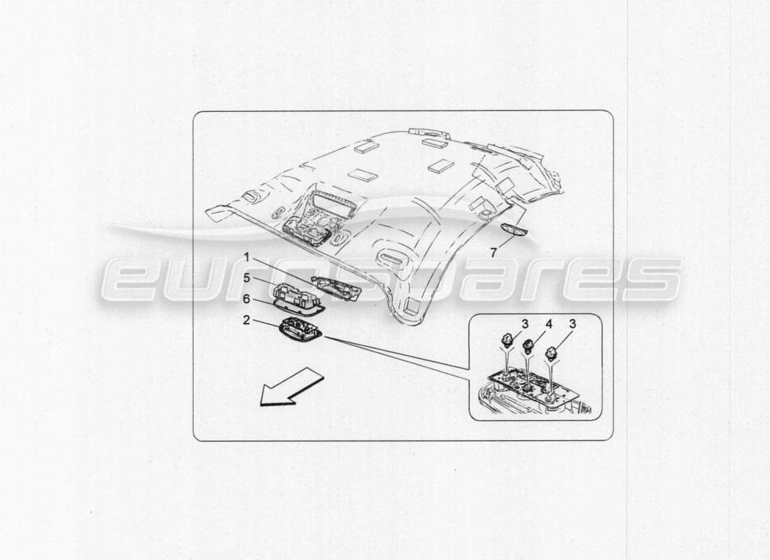 maserati granturismo special edition dispositivos internos del vehículo diagrama de piezas