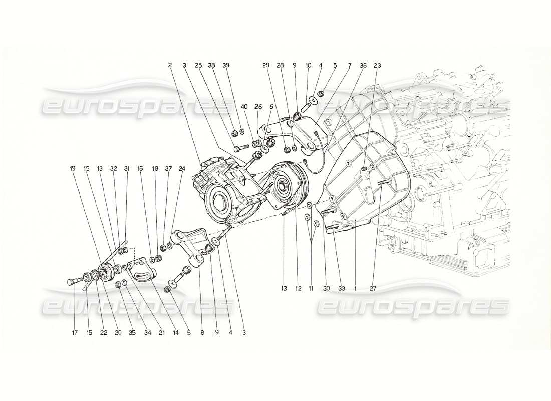 ferrari 308 gt4 dino (1976) compresor y controles de aire acondicionado diagrama de piezas