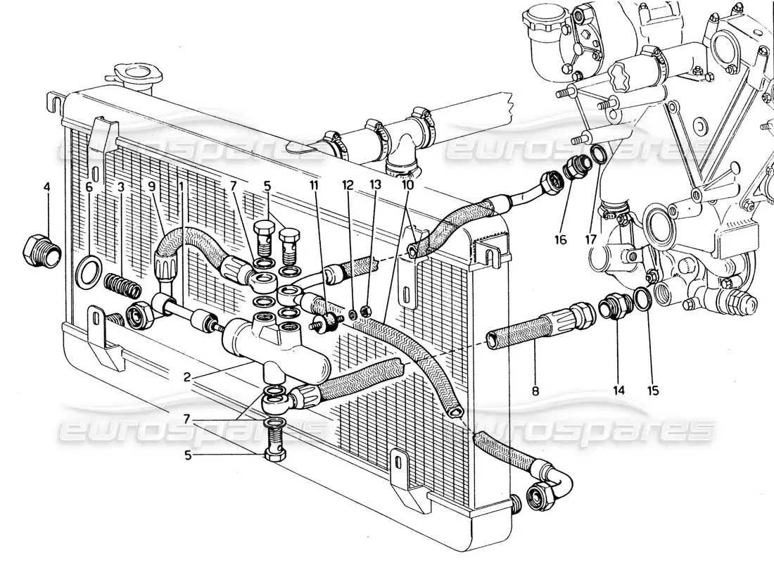 ferrari 365 gt4 2+2 (1973) sistema de lubricación diagrama de piezas