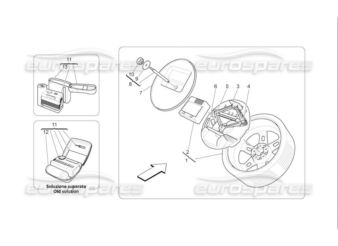 maserati qtp. (2007) 4.2 f1 accesorios proporcionados diagrama de piezas