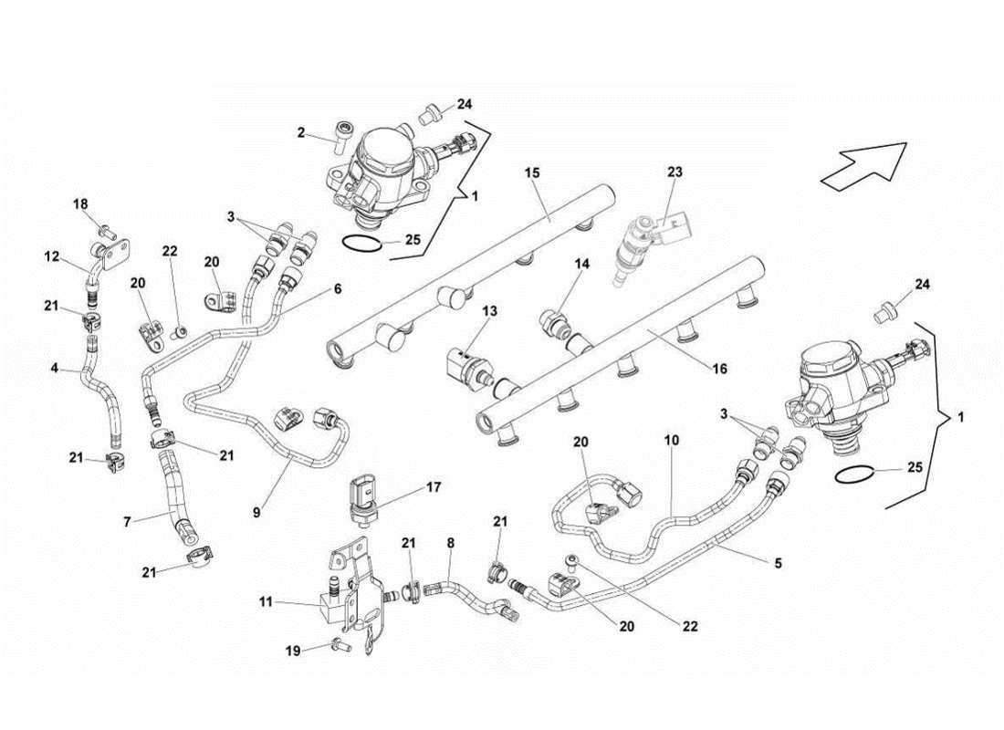 lamborghini gallardo lp560-4s update diagrama de piezas de la bomba de combustible