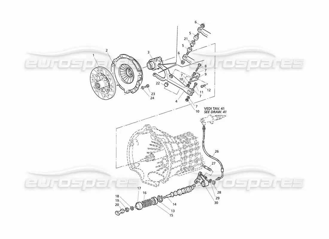 maserati qtp v6 evoluzione embrague diagrama de piezas