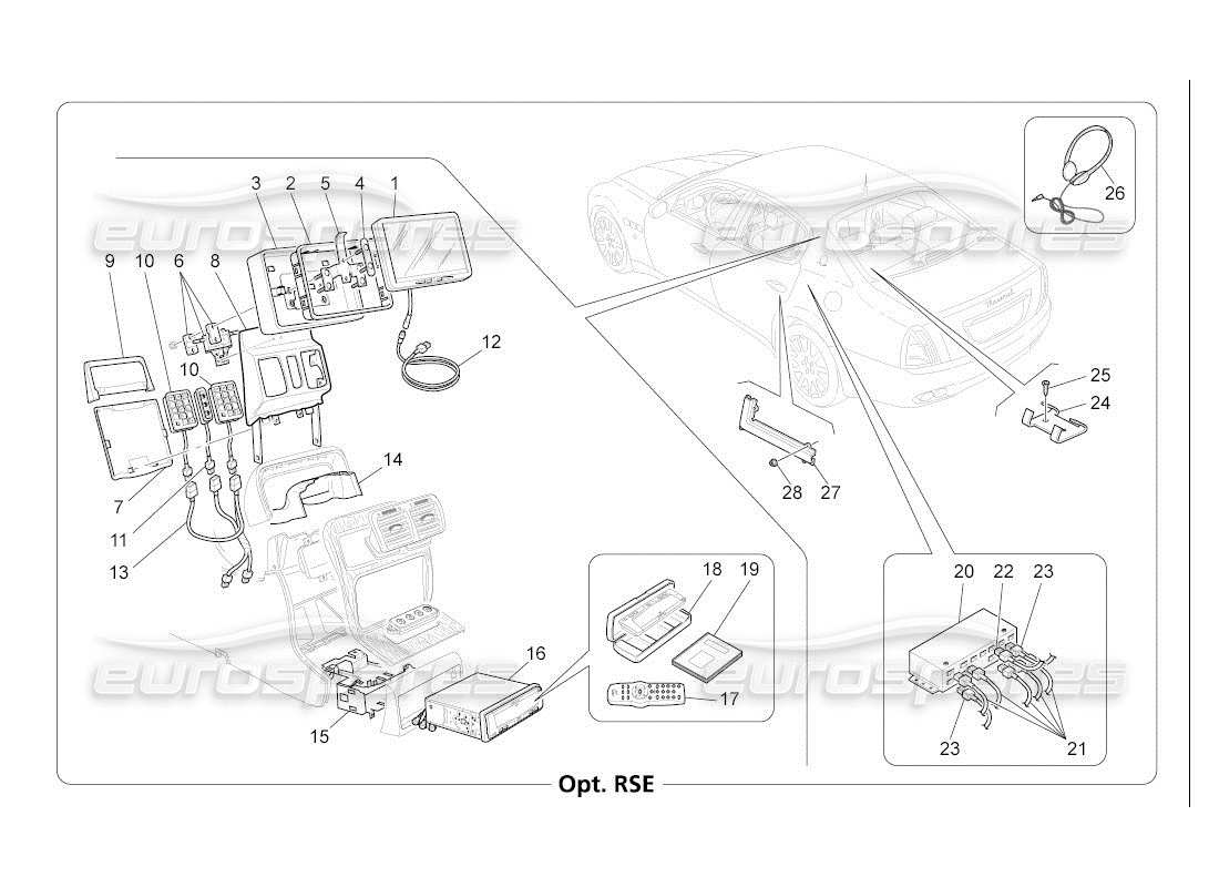 maserati qtp. (2007) 4.2 auto diagrama de partes del sistema it