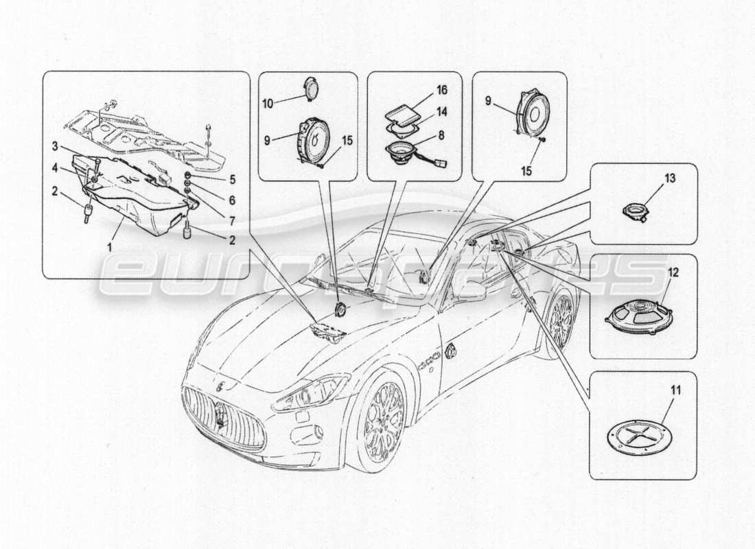 maserati granturismo special edition sistema de sonido diagrama de piezas